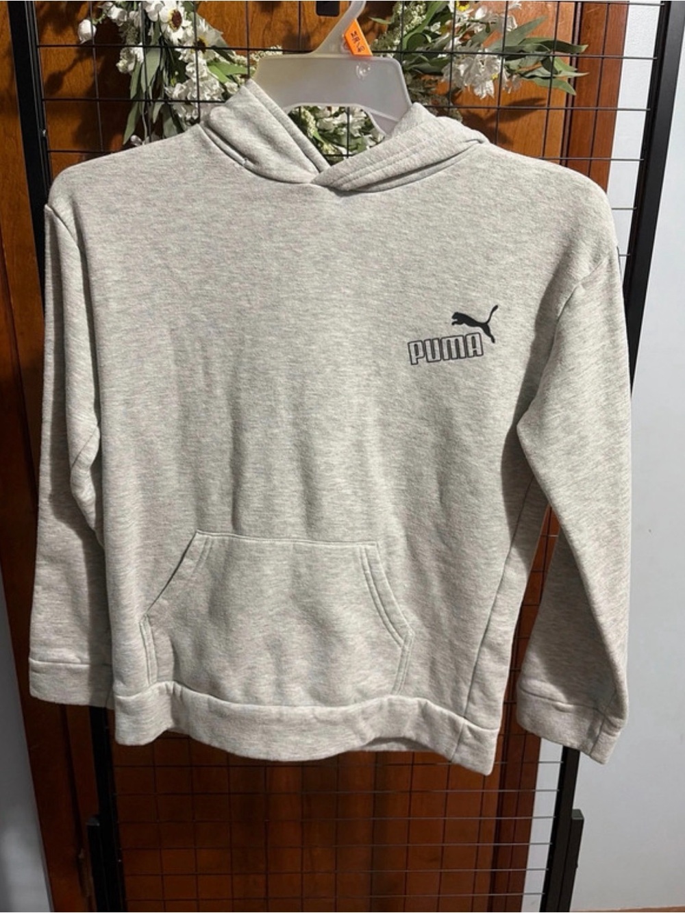 Puma Youth Heather Light Gray Hoodie